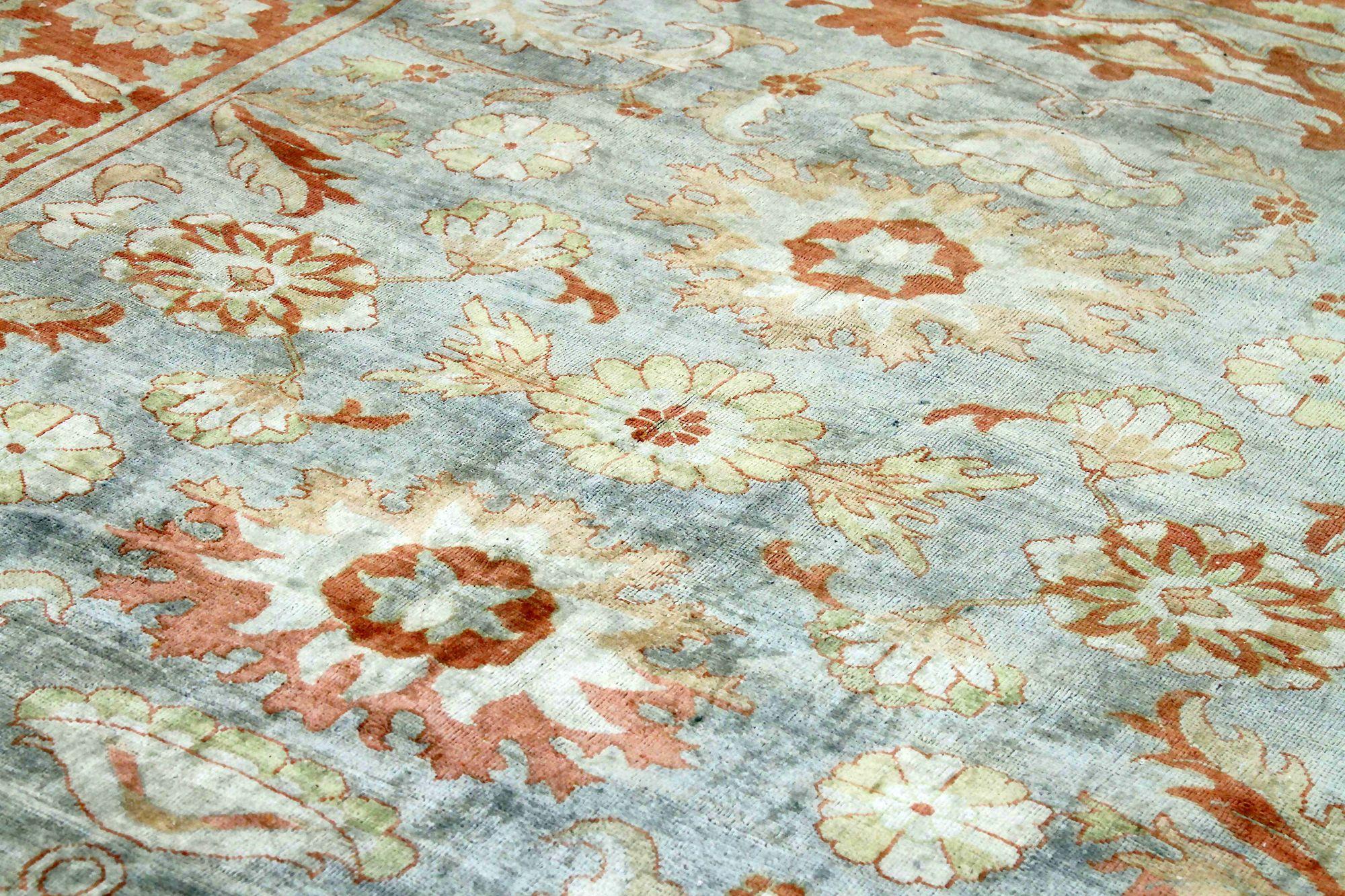 Alfombras Persas Sultanabad Rugs - Lana Azul Marfil Naranja Diseño - 88919 Iraquí en venta