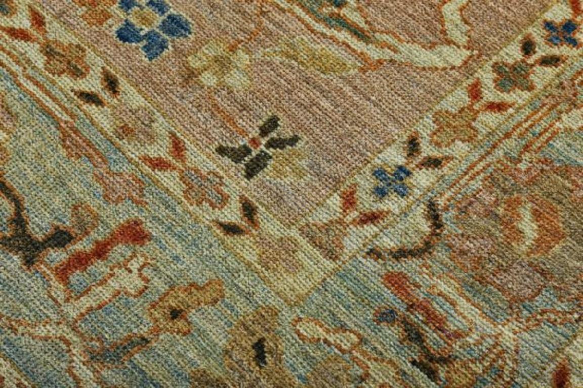Persische Sultanabad-Teppiche aus Wolle in Blau und Rosa mit Design - 89272 (Irakisch) im Angebot