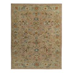 Persische Sultanabad-Teppiche aus Wolle in Blau und Rosa mit Design - 89272