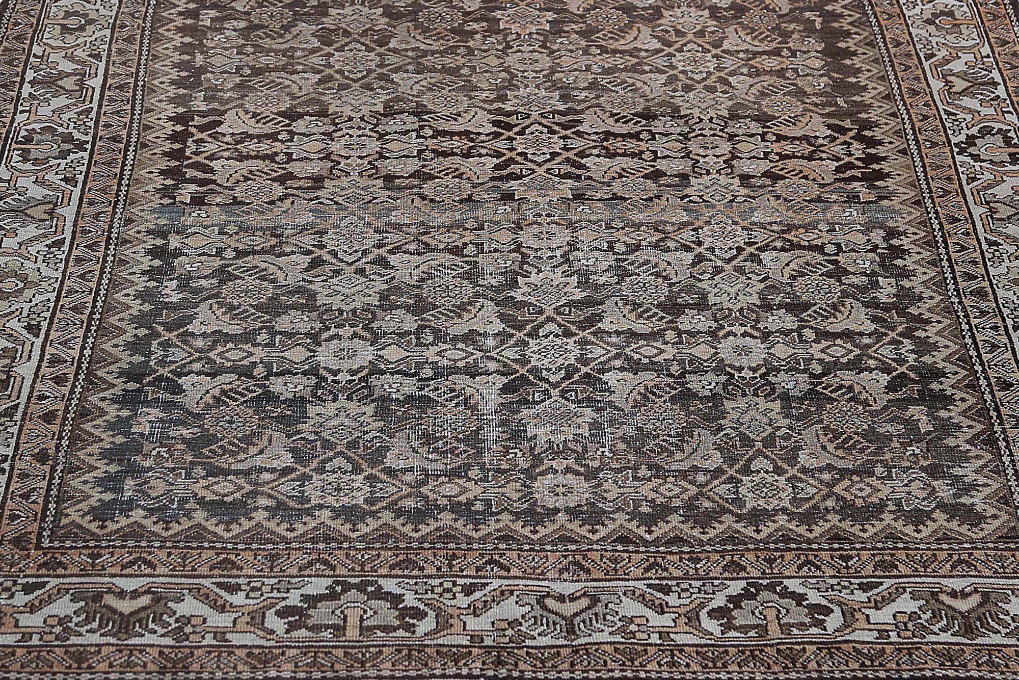 Tappeti persiani Sultanabad Rugs - Design marrone in lana - 96774 In condizioni ottime in vendita a Dallas, TX