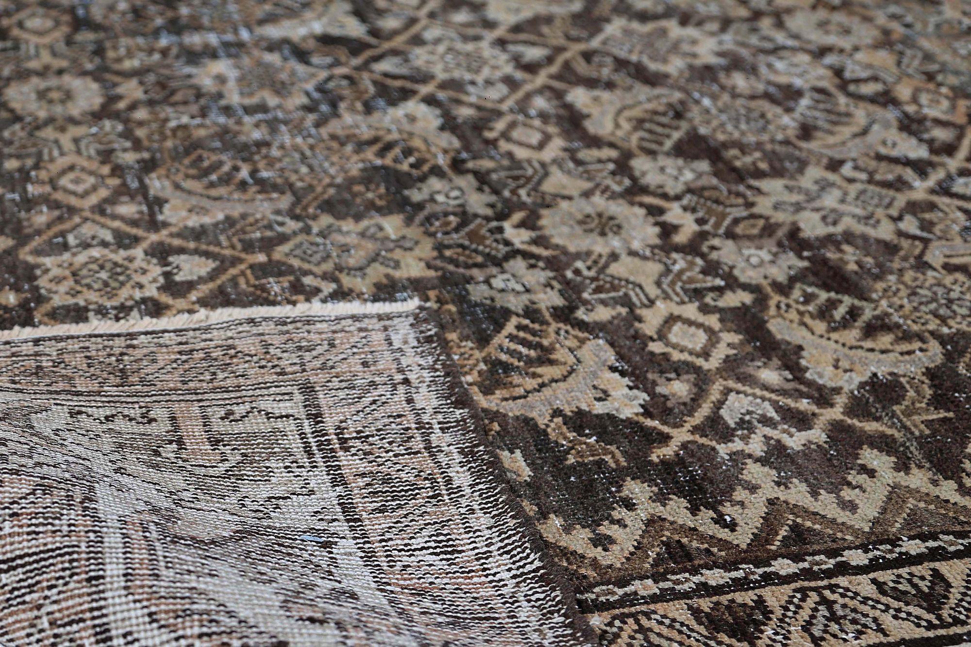 XX secolo Tappeti persiani Sultanabad Rugs - Design marrone in lana - 96774 in vendita