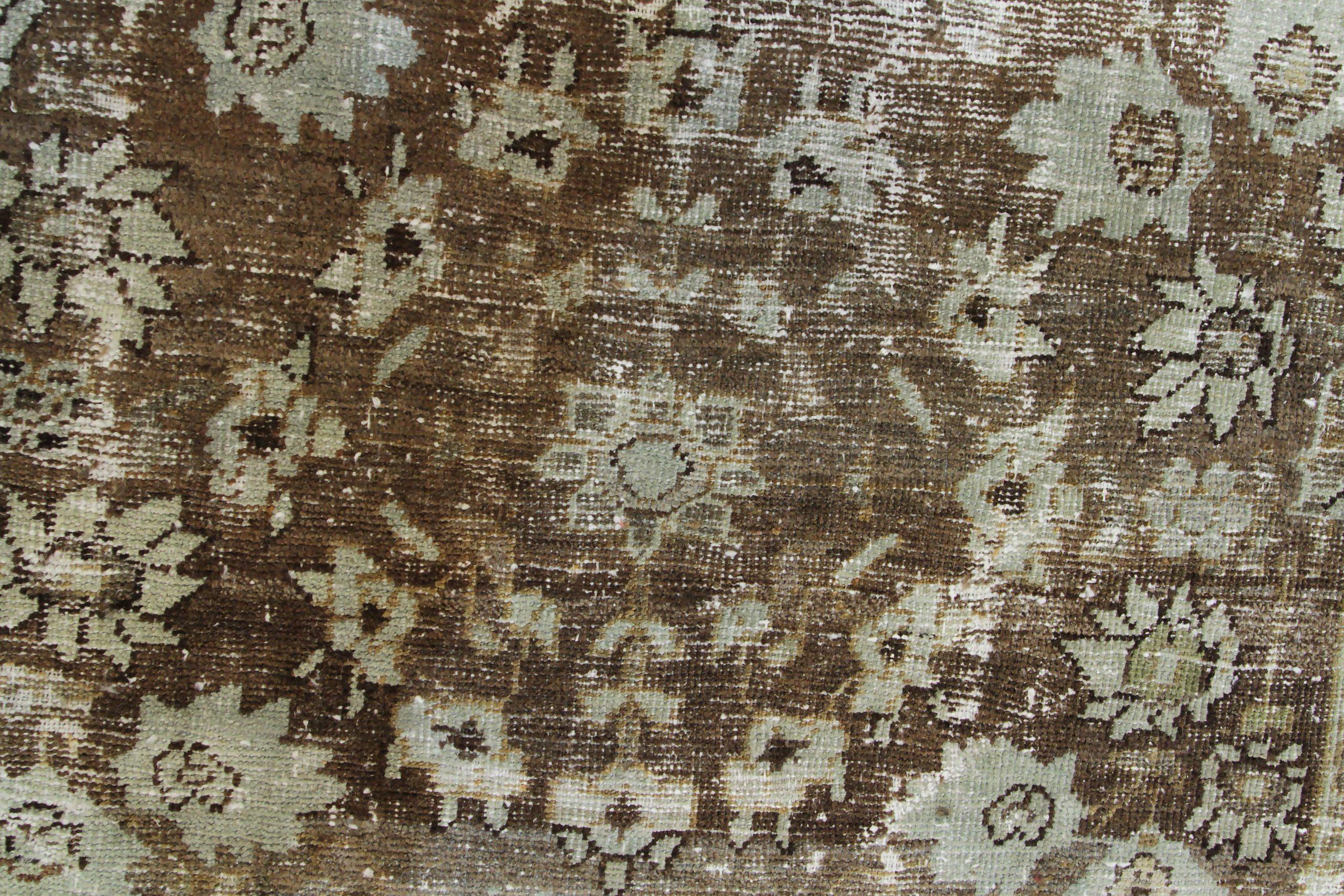 Tappeti persiani Sultanabad Rugs - Disegno in lana marrone avorio - 88920 In condizioni ottime in vendita a Dallas, TX
