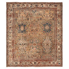 Tapis de sol persan Sultanabad - Laine Brown Ivory Pink Design - 93673