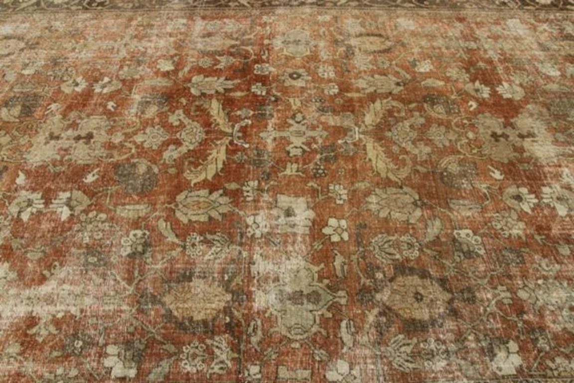 XX secolo Tappeti persiani Sultanabad Rugs - Lana Marrone Rosso Design - 89720 in vendita