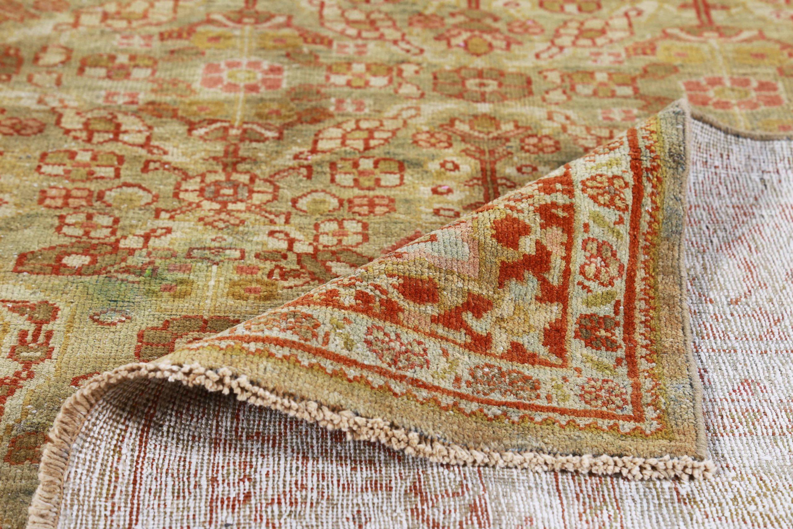 Persische Sultanabad-Teppiche - Wolle Grün Elfenbein Rot Design - 89665 im Zustand „Hervorragend“ im Angebot in Dallas, TX