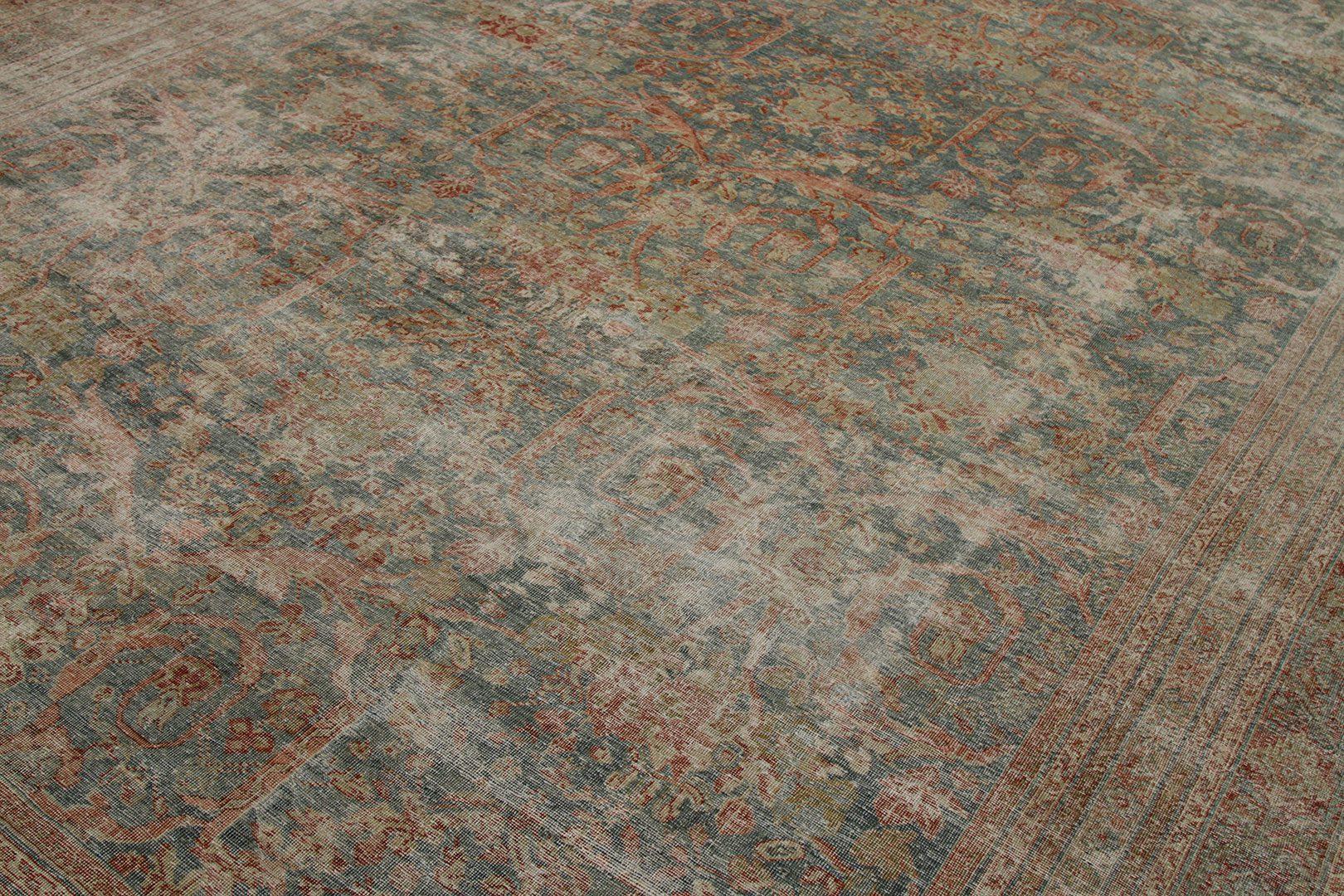 Tappeti persiani Sultanabad Rugs - Lana Avorio Blu Navy Rosso - 92610 In condizioni ottime in vendita a Dallas, TX