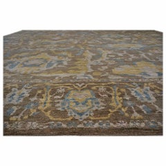Persian Sultanabad Masters Collection 12 x 15 Brown, Light Blue, Gold