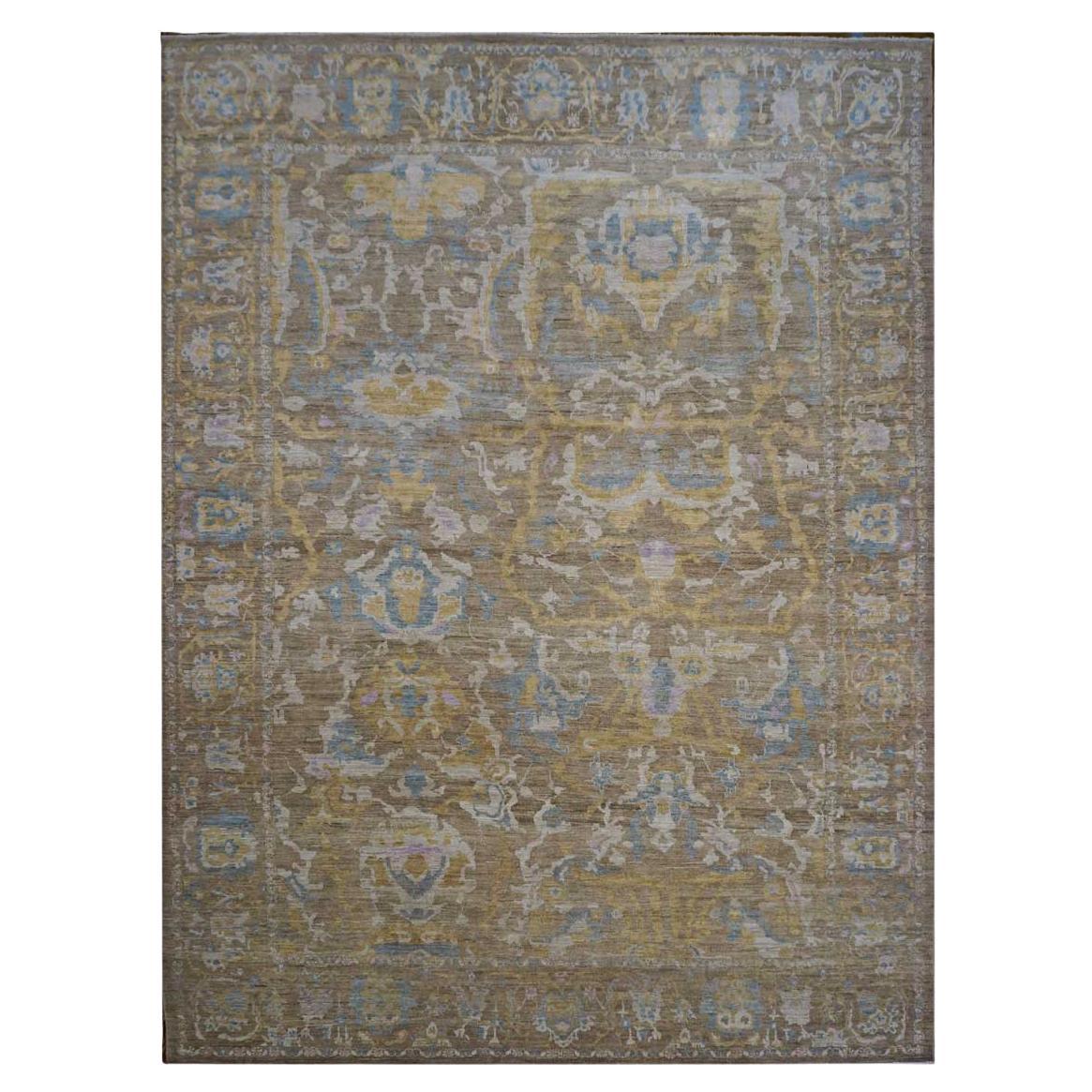 Persian Sultanabad Masters Collection 12 x 15 Brown, Light Blue, Gold im Angebot