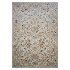 Persian Sultanabad Masters Wool 10x14 Ivory, Light Blue & Red Handmade Area Rug