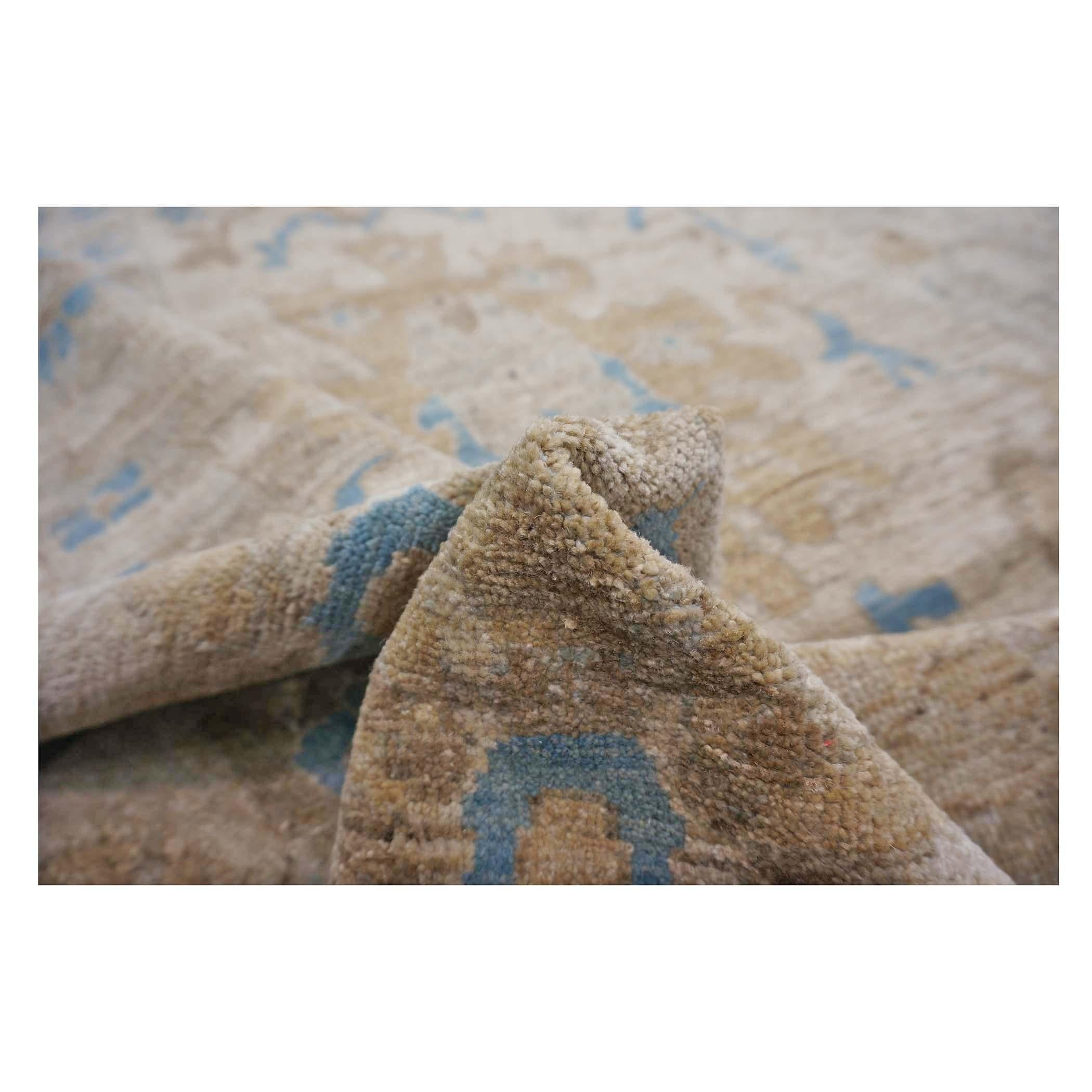 Persisch Sultanabad Masters Wolle 12 x 18 Hellblau, Beige, & Braun Handgefertigt Bereich im Angebot 6