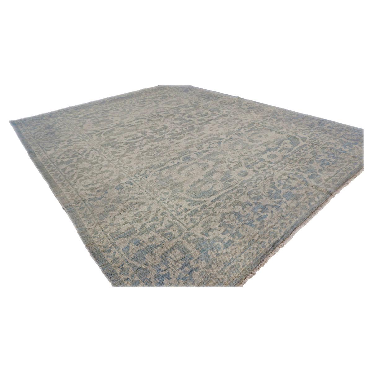 Persian Sultanabad Masters Wool 8X10 Ivory, Beige & Grey Handmade Area Rug In Excellent Condition For Sale In Houston, TX