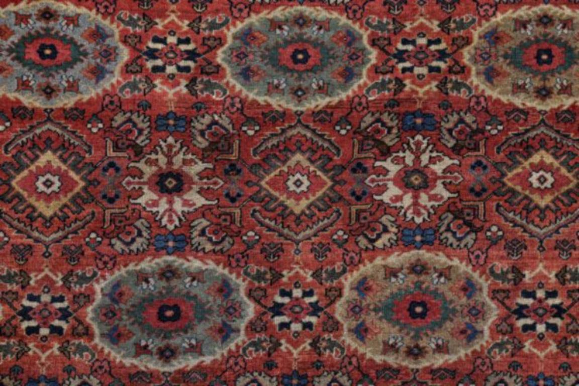 Persischer Sultanabad Over Size Teppich - Wolle Blau Rot Design - 91574 im Zustand „Hervorragend“ im Angebot in Dallas, TX