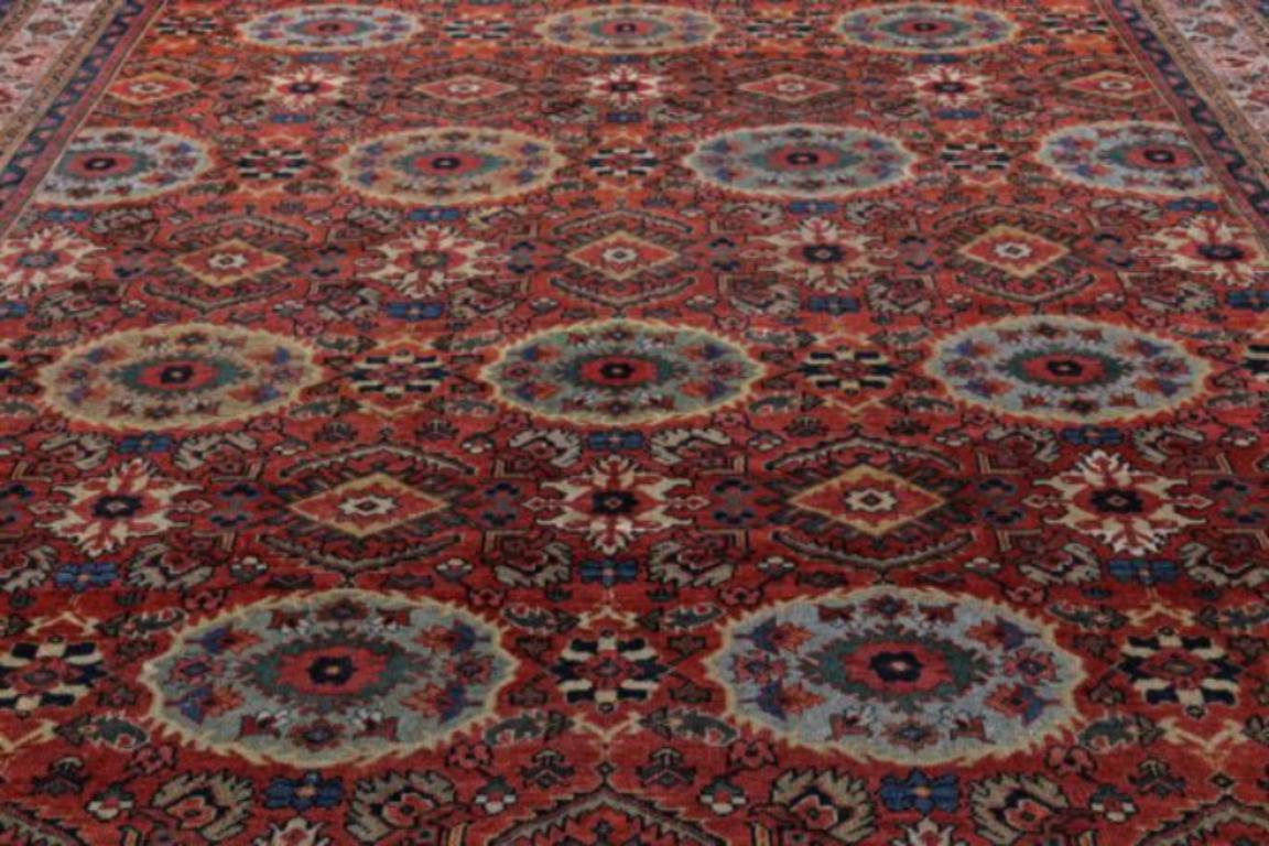Persischer Sultanabad Over Size Teppich - Wolle Blau Rot Design - 91574 (20. Jahrhundert) im Angebot
