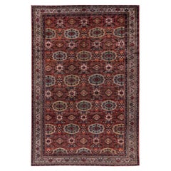 Tapis persan Sultanabad - Motif bleu rouge en laine - 91574