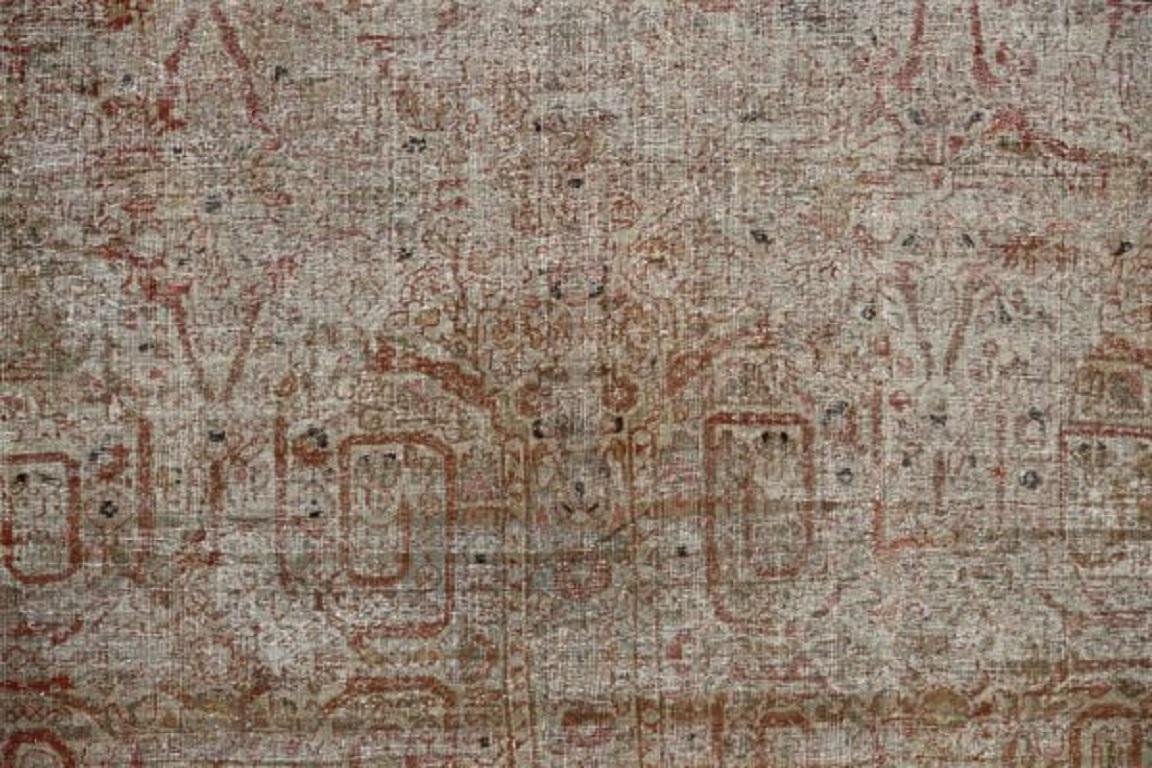Persischer Sultanabad Over Size-Teppich in Übergröße um 1880 - Wolle Elfenbeinrot Design - 91279 (Asiatisch) im Angebot