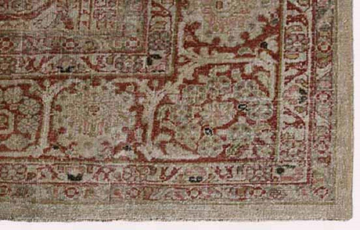 Persischer Sultanabad Over Size-Teppich in Übergröße um 1880 - Wolle Elfenbeinrot Design - 91279 im Zustand „Hervorragend“ im Angebot in Dallas, TX