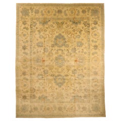 Persischer Sultanabad-Teppich in Übergröße Circa 1910 - Wolle Blau Elfenbein 73134