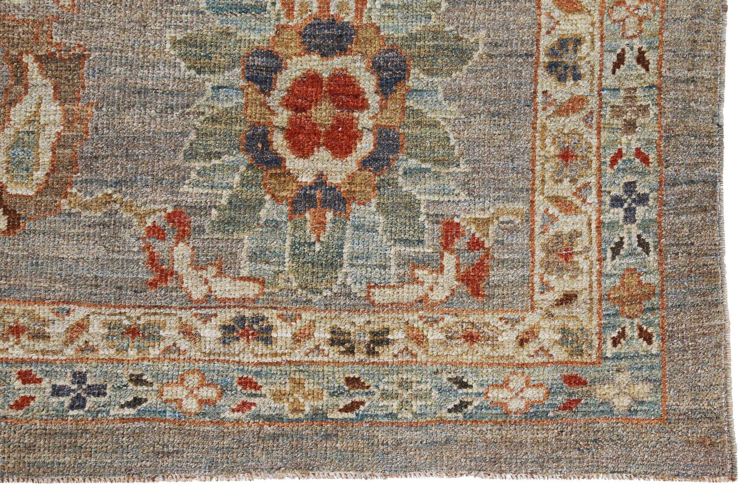 Persischer Sultanabad Over Size Teppich CIRCA 1910 - Wolle Grau Elfenbein Design - 89508 (20. Jahrhundert) im Angebot