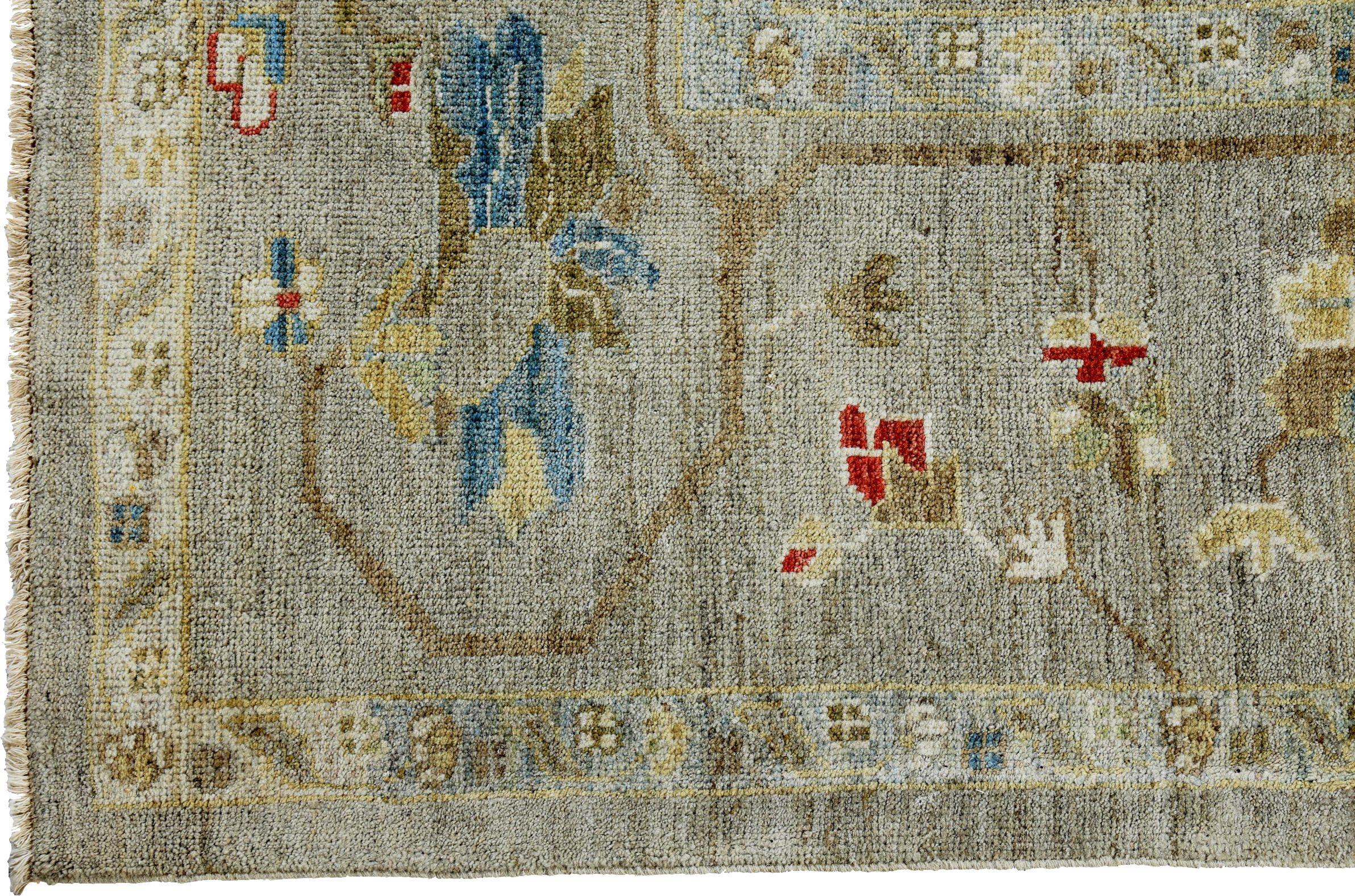 Persischer Sultanabad Übergroßer Teppich Circa 1990 - Wolle graues Design - 89354 im Zustand „Hervorragend“ im Angebot in Dallas, TX