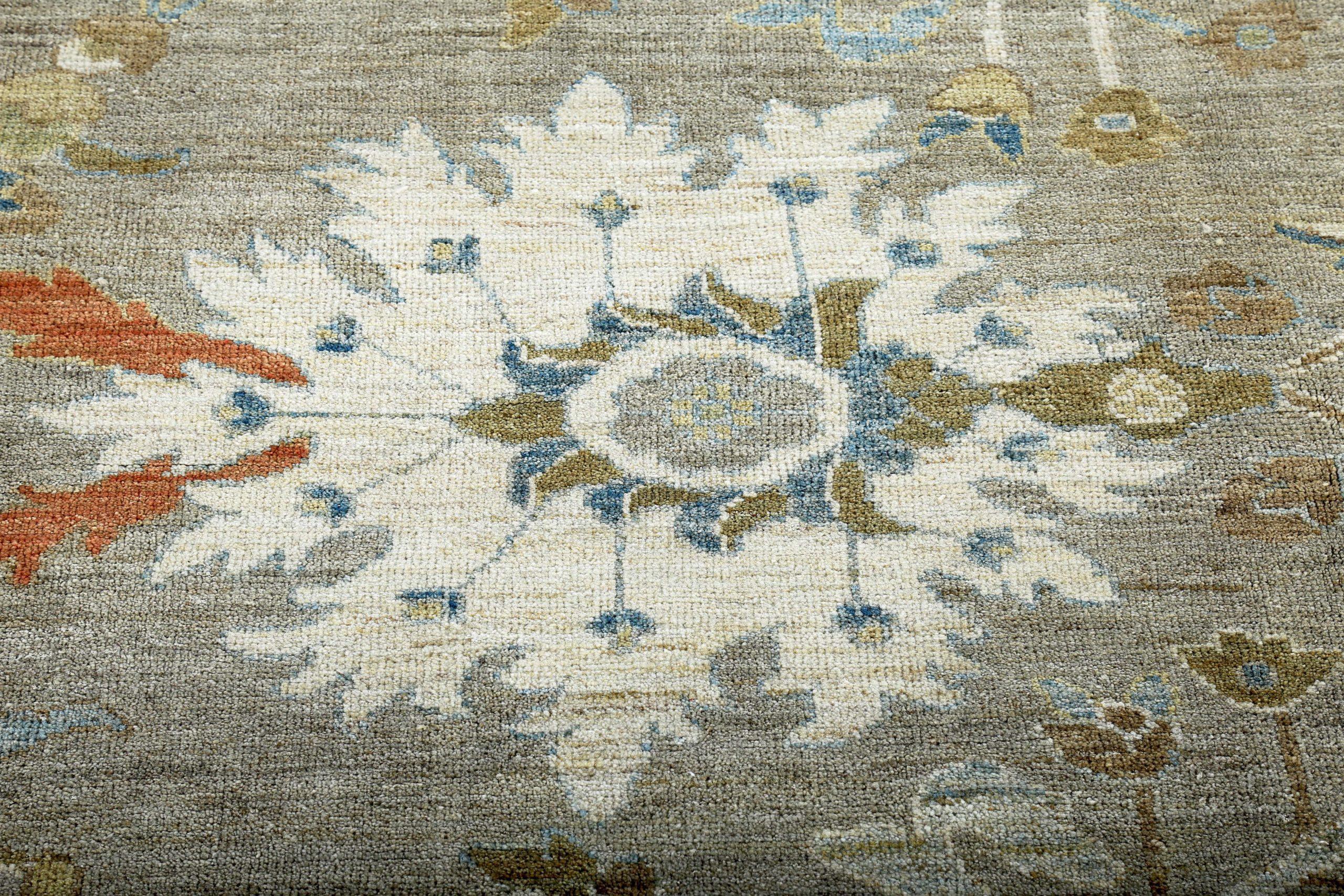 Persischer Sultanabad Übergroßer Teppich Circa 1990 - Wolle graues Design - 89354 (20. Jahrhundert) im Angebot