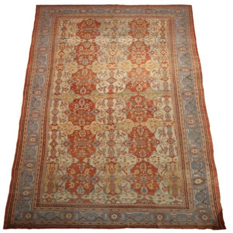 Discover the elegance of Persian Sultanabad featuring Over Size Rug in Circa 1880. Designed with Wool and BlueIvoryRedYellow, this exclusive design is perfect for enhancing your space.