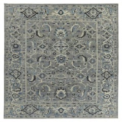 Tapis persan Sultanabad - Laine bleu ivoire taupe - 89413