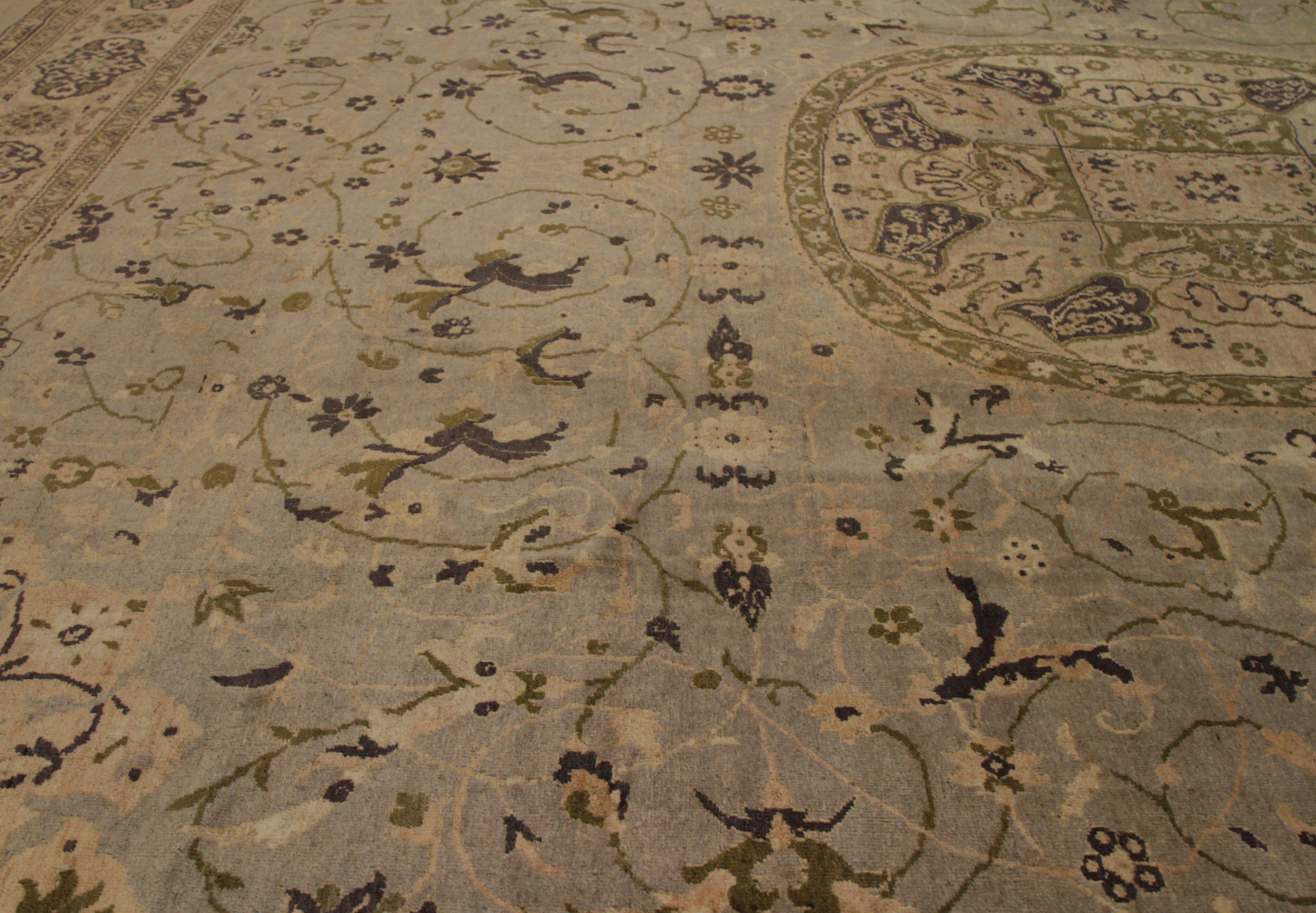 Persischer Sultanabad Over Size Teppich - Wolle Braun Elfenbein Taupe - 92565 im Zustand „Hervorragend“ im Angebot in Dallas, TX