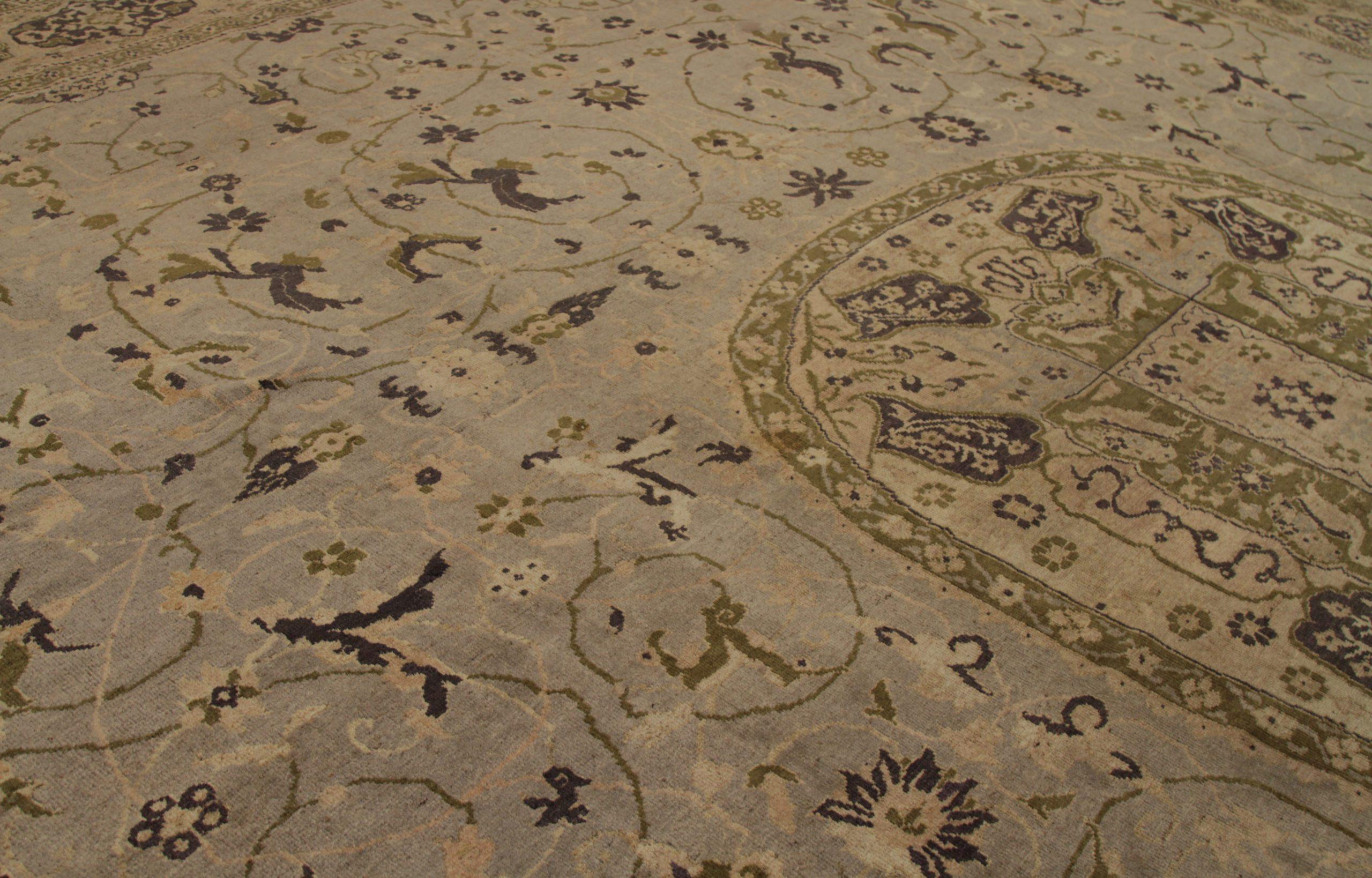 Persischer Sultanabad Over Size Teppich - Wolle Braun Elfenbein Taupe - 92565 (20. Jahrhundert) im Angebot