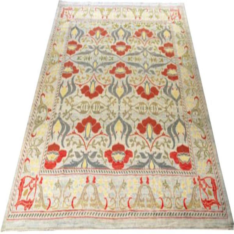 Discover the elegance of Persian Sultanabad featuring Over Size Rug in Circa 1990. Designed with Wool and GreenIvoryRed, this exclusive design is perfect for enhancing your space.