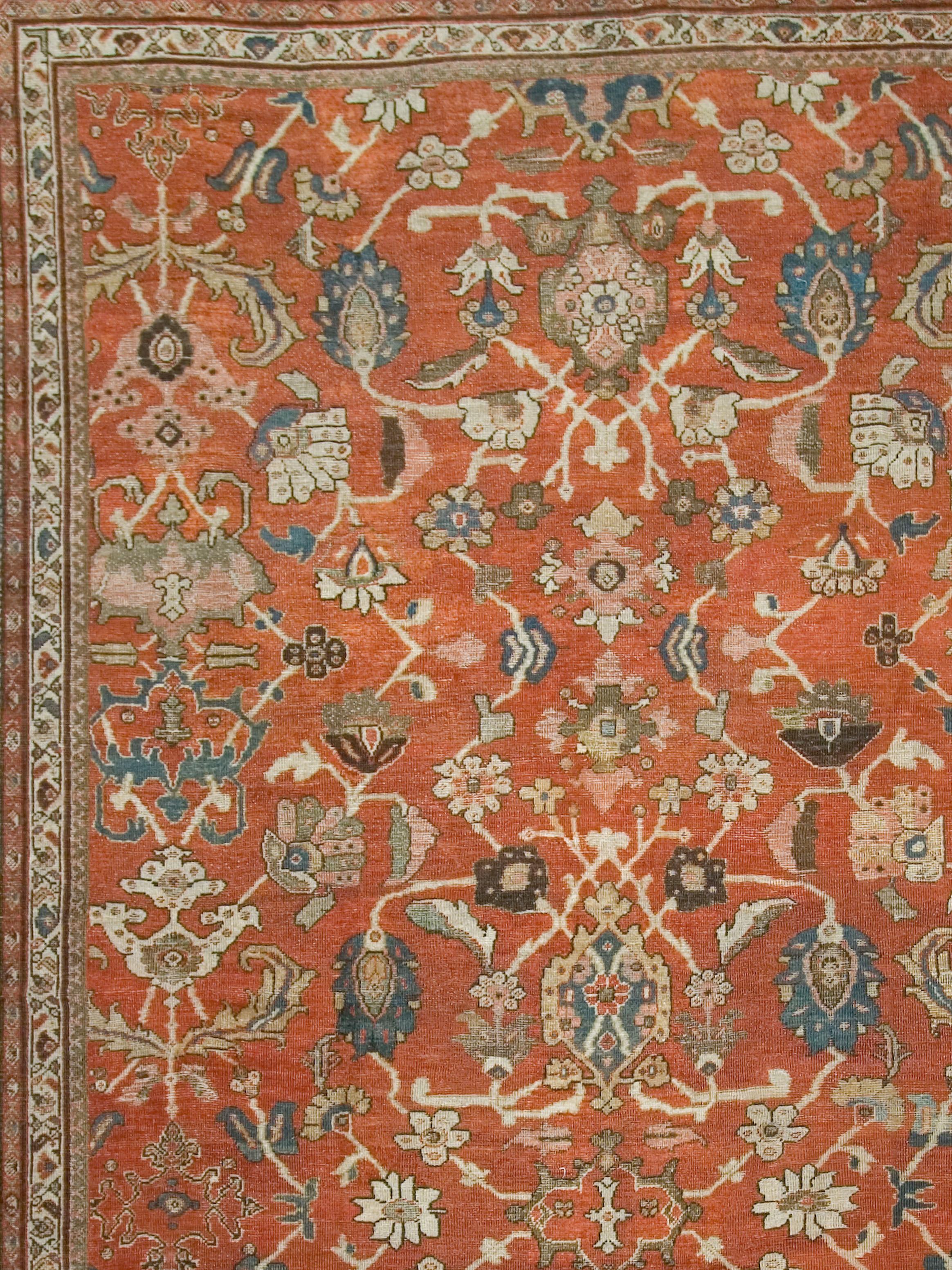 XIXe siècle Tapis persan de Sultanabad, circa 1880  10'3 X 13'10 cm en vente