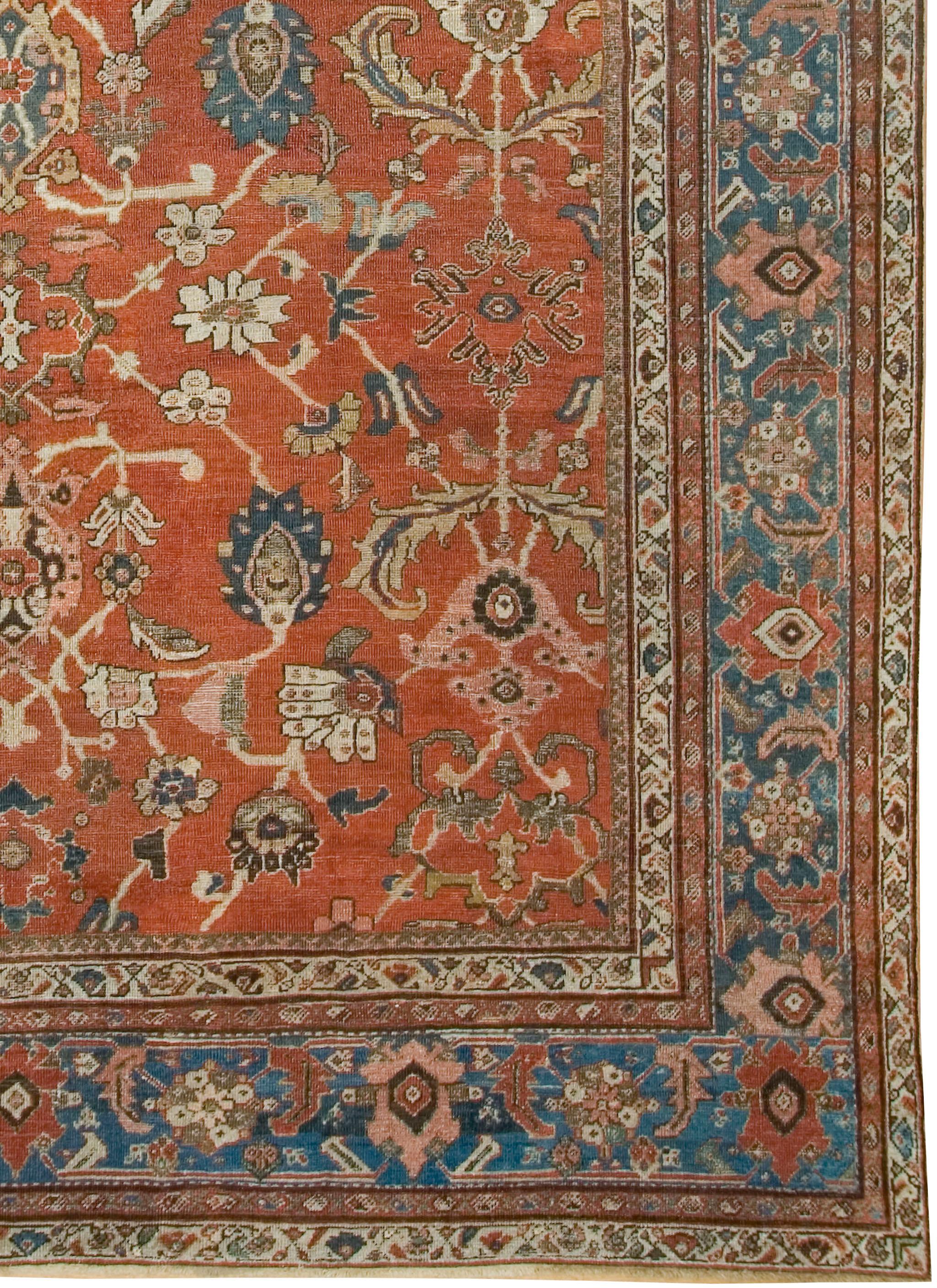 Laine Tapis persan de Sultanabad, circa 1880  10'3 X 13'10 cm en vente