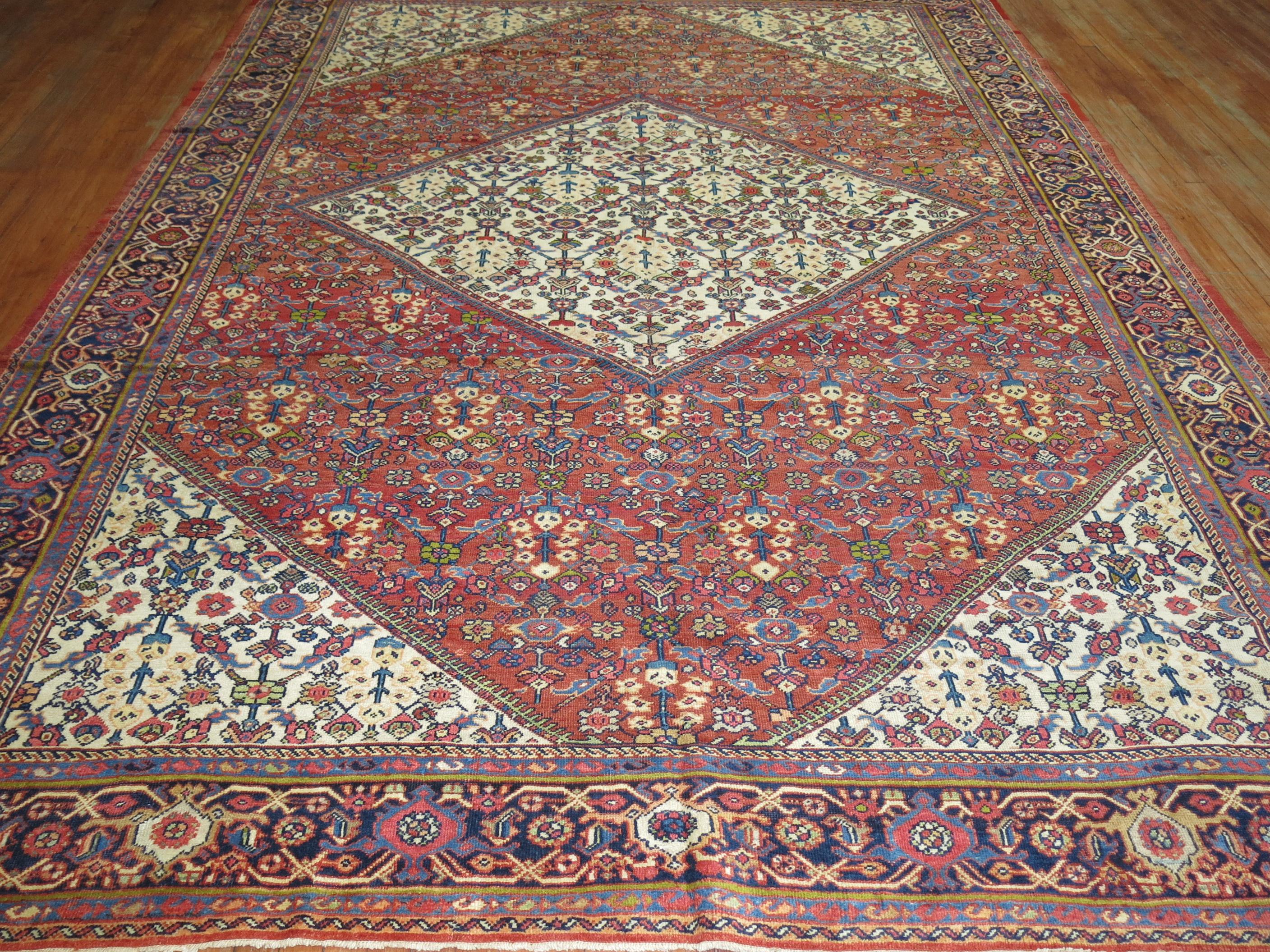 Antique Persian Mahal Rug  For Sale 4