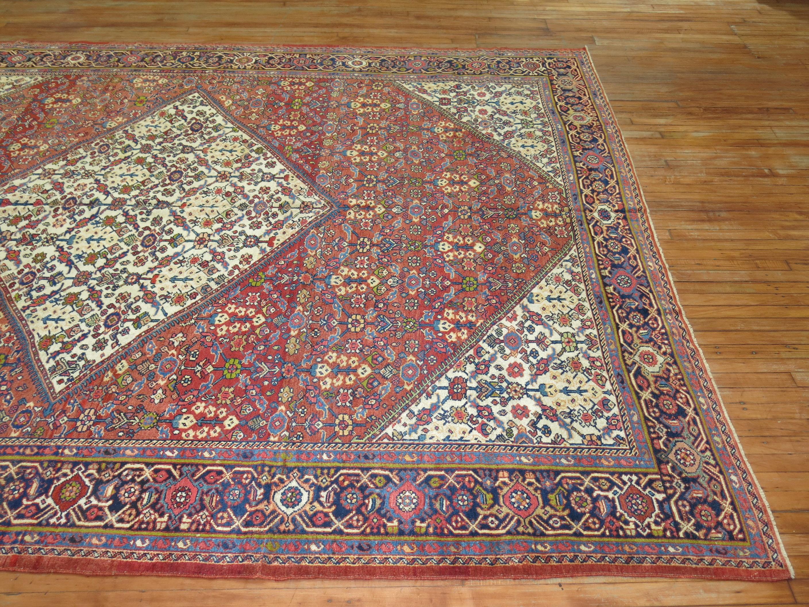 Antique Persian Mahal Rug  For Sale 7