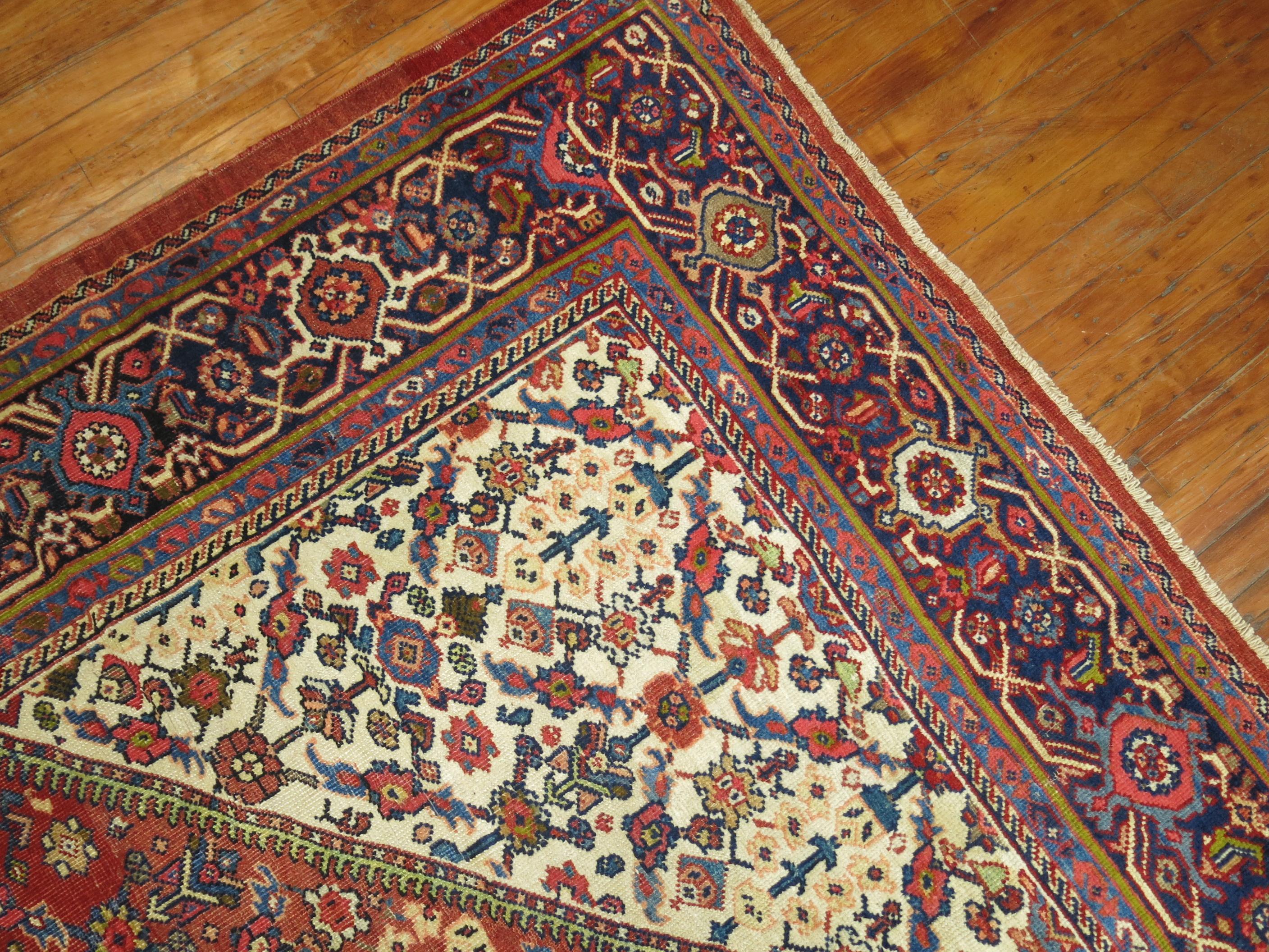 Antique Persian Mahal Rug  For Sale 8