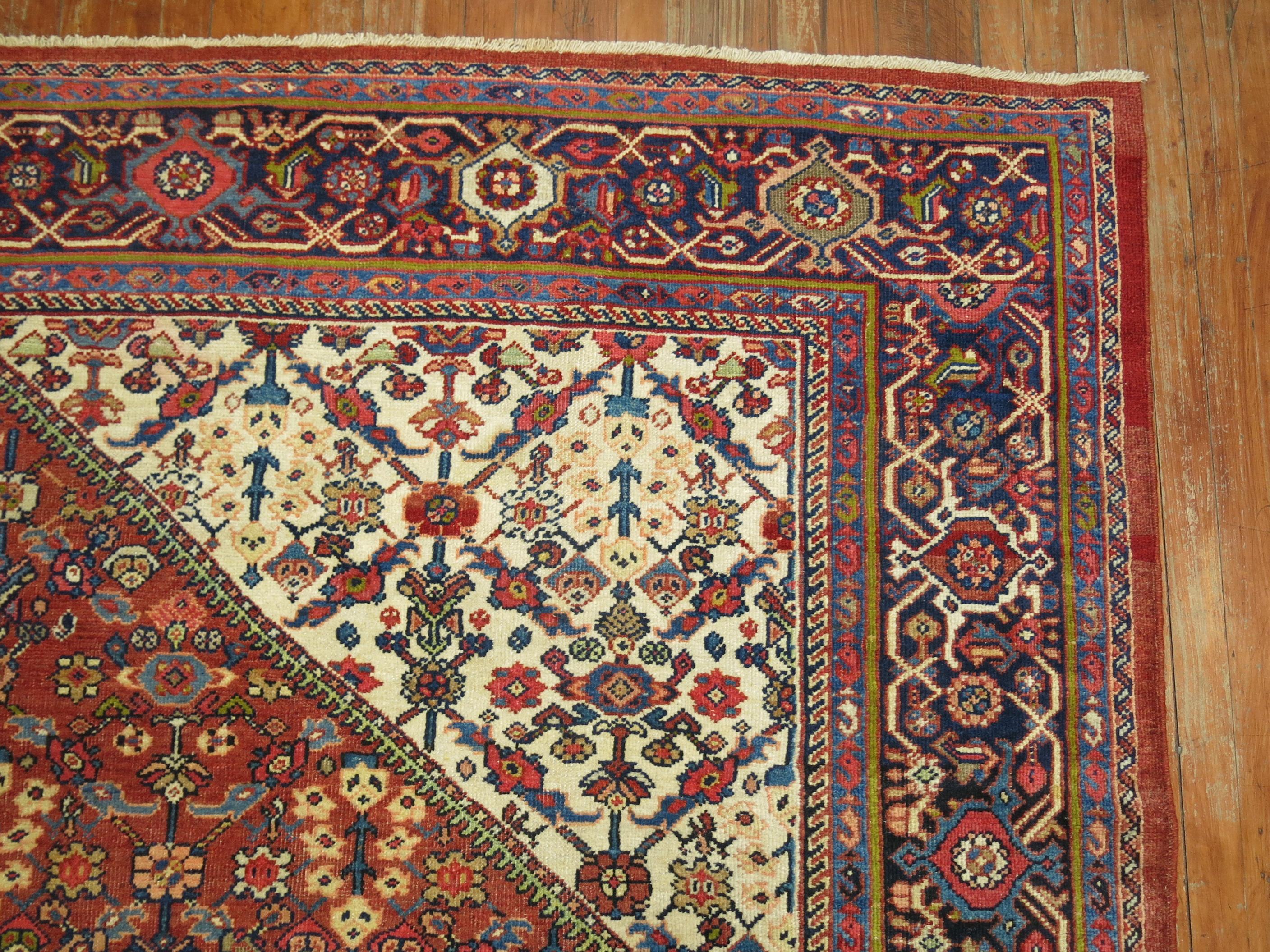 Antique Persian Mahal Rug  For Sale 9