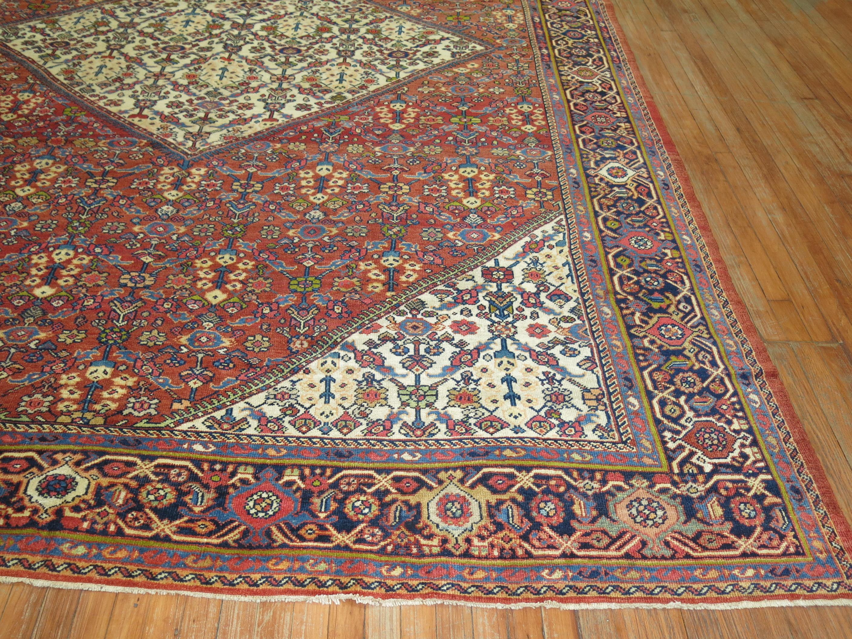 20th Century Antique Persian Mahal Rug  For Sale