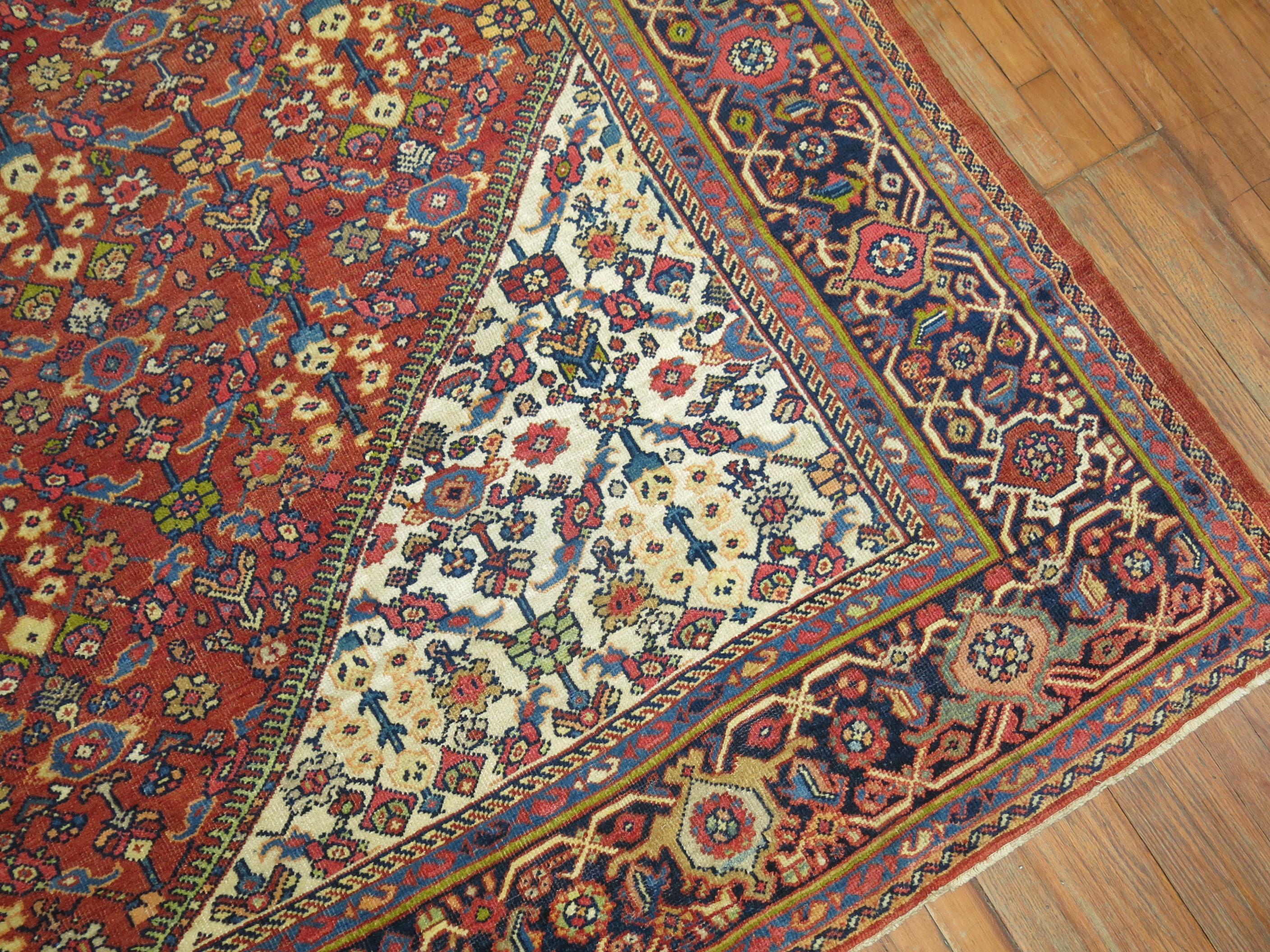 Wool Antique Persian Mahal Rug  For Sale
