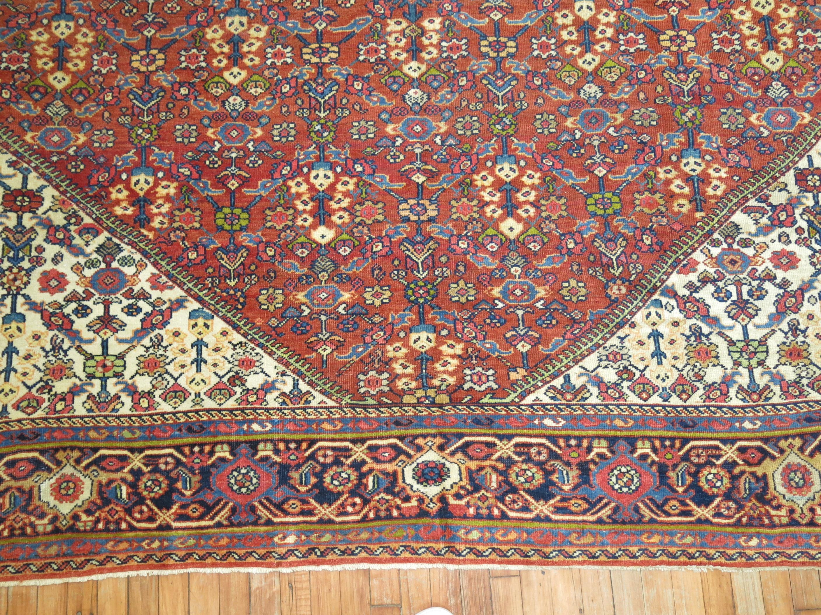 Antiker persischer Mahal-Teppich (Wolle) im Angebot