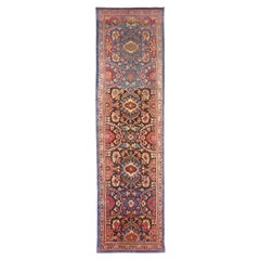 Persian Sultanabad Runner Rug - Wool Blue Brown Ivory Red 72638