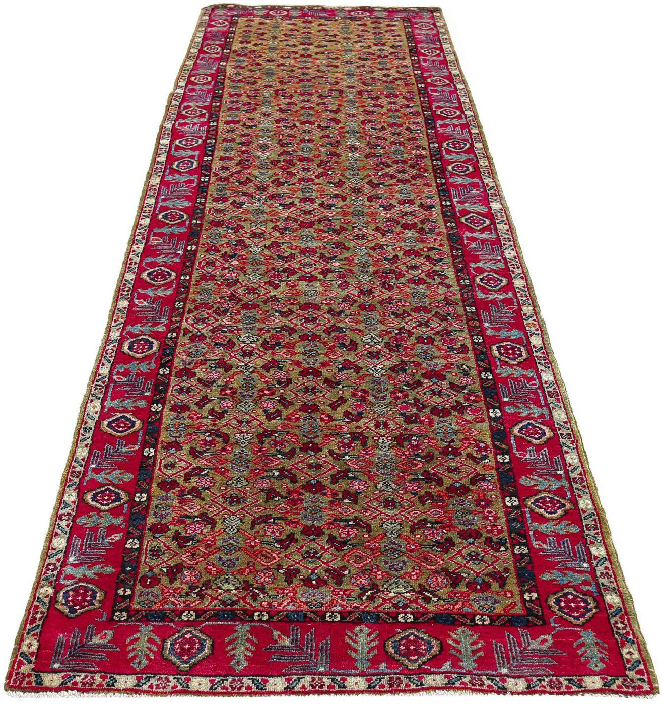 Entdecken Sie die Eleganz des persischen Sultanabad-Teppichs mit Läufern von CIRCA 1880. Dieses exklusive Design aus Wolle und GreenRed ist perfekt, um Ihren Raum zu verschönern.