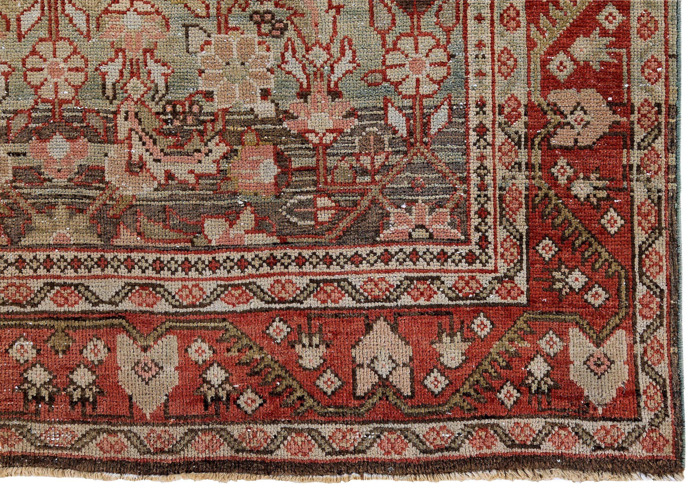 Persischer Sultanabad-Teppich Circa 1910 - Wolle Blau Elfenbein Rot Design - 89645 im Zustand „Hervorragend“ im Angebot in Dallas, TX
