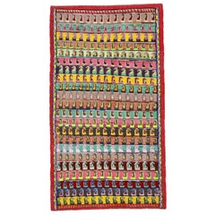 Persischer Sultanabad Kleiner Teppich - Wolle Grün Rosa Rot Gelb - 91221