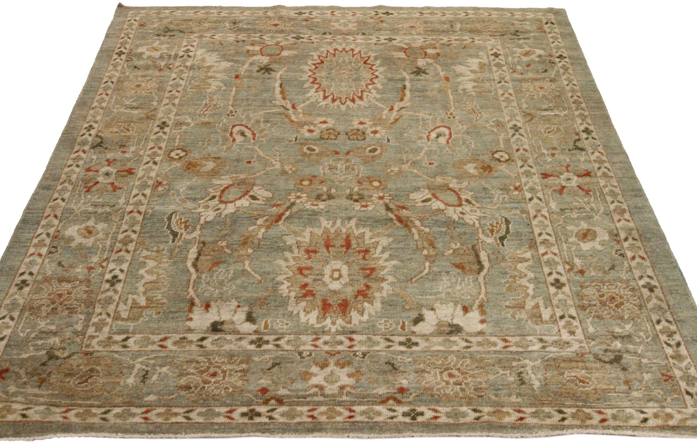 Descubre la elegancia de las alfombras persas Sultanabad Rugs cuadradas de Circa 1990. Diseñado con Lana y VerdeMarfilRojo, este diseño exclusivo es perfecto para realzar tu espacio.