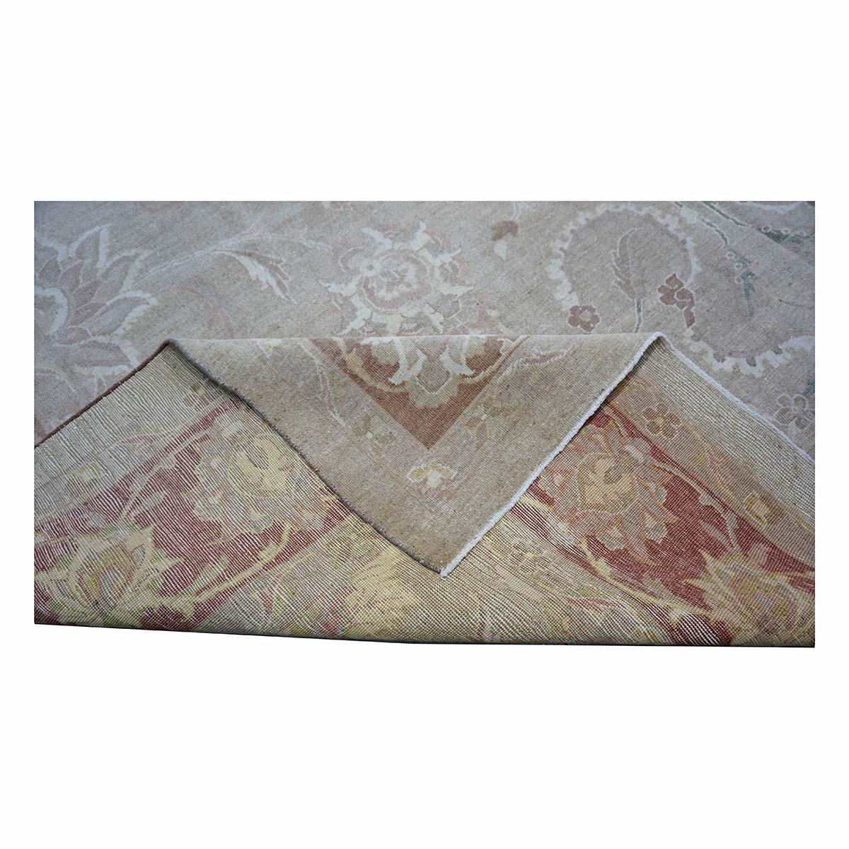 Persischer Sultanabad Rugs Wollteppich 13 x 18 Elfenbein, Orange, Taupe & Grün Handgefertigter Vorleger im Angebot 7