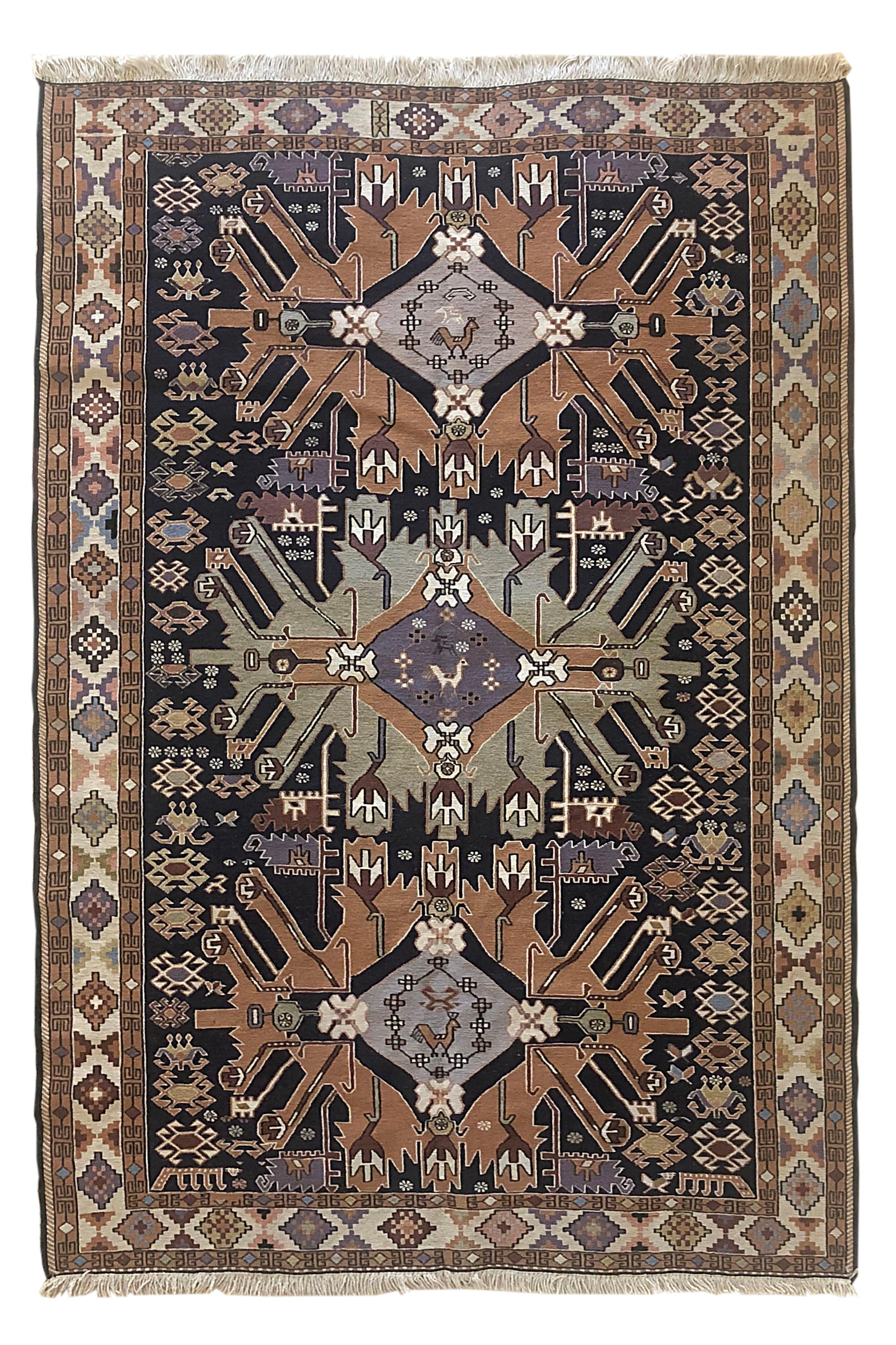 Persian Sumak Multi-Color Tribal Kilim 4