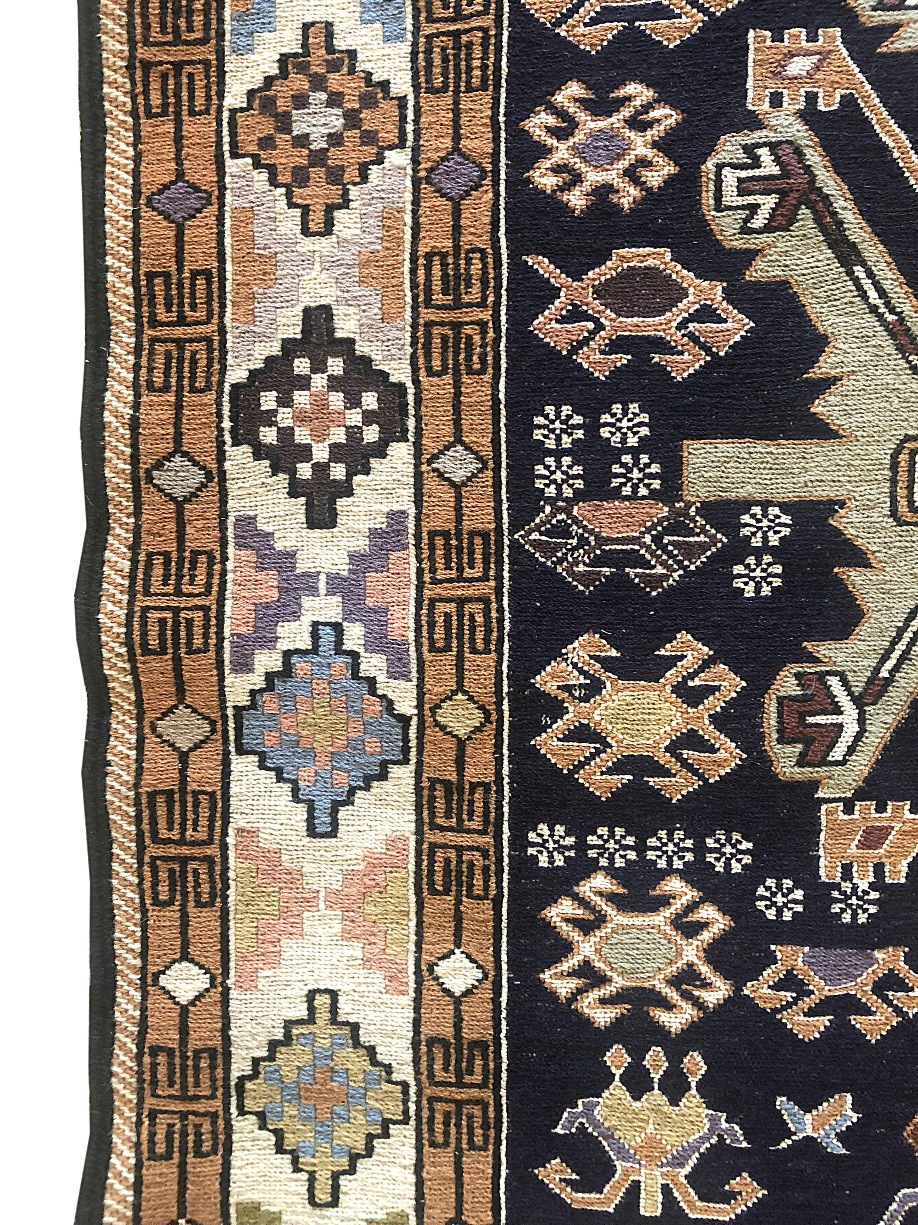 Persian Sumak Multi-Color Tribal Kilim 1