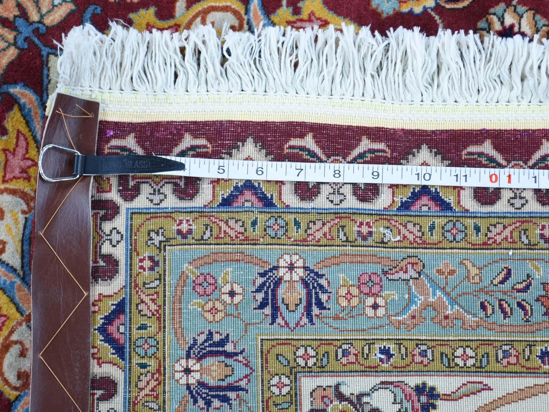 Persian Tabriz 400 Kpsi Wool and Silk Handmade Oriental Rug 6