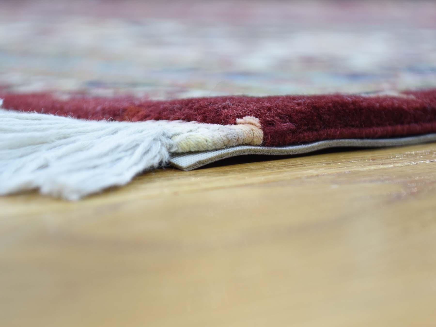 Hand-Knotted Persian Tabriz 400 Kpsi Wool and Silk Handmade Oriental Rug