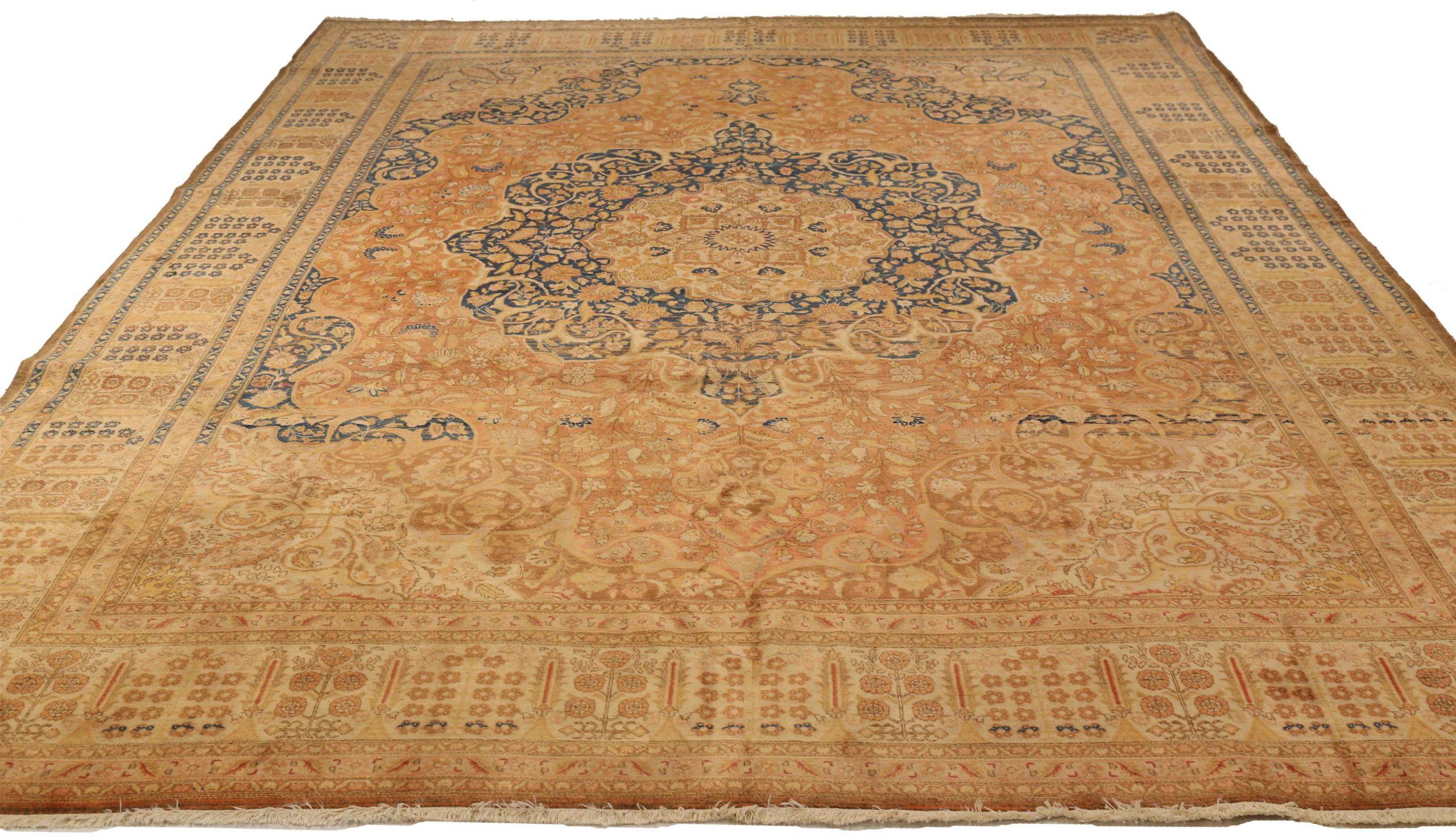 Discover the elegance of Persian Tabriz featuring Area Rug (Round) in Circa 1880. Designed with Cotton and IvoryNavy BlueOrange, this exclusive design is perfect for enhancing your space.