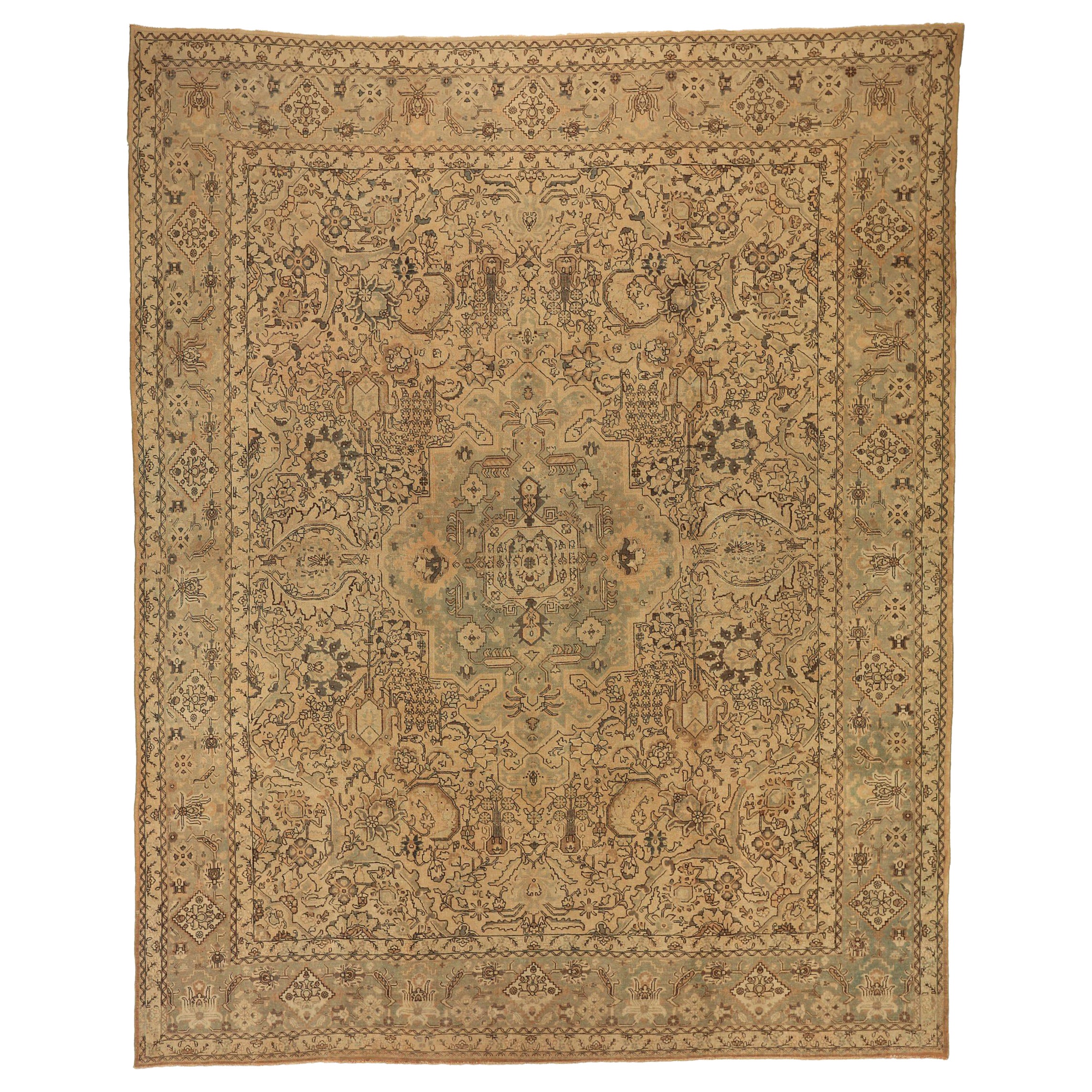 Tapis persans de Tabriz - Design - 11722 en vente
